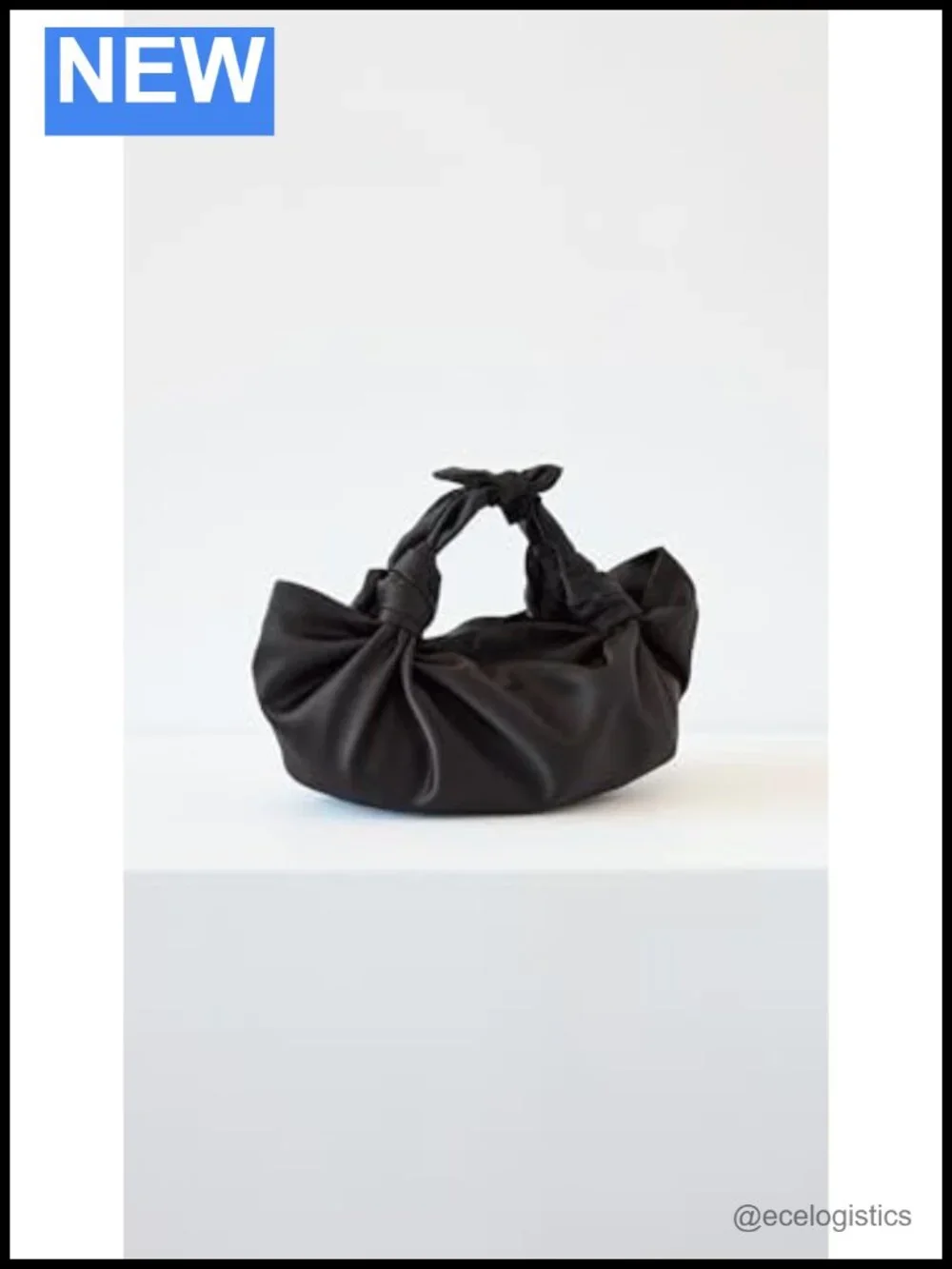 NLA Collection Women's Satin Knot Clutch Evening Bag Magnetic Snap